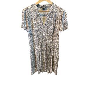 Vintage 90s Ivy Street Floral V Neck Short Sleeved Dress Sz 10